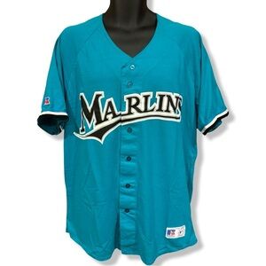 Vintage 90s Russell Athletic Florida Marlins Baseball Jersey / T-Shirt